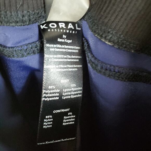 Koral Blue Chevron Vertex Stirrup Legging Women's Size XS - Picture 8 of 10